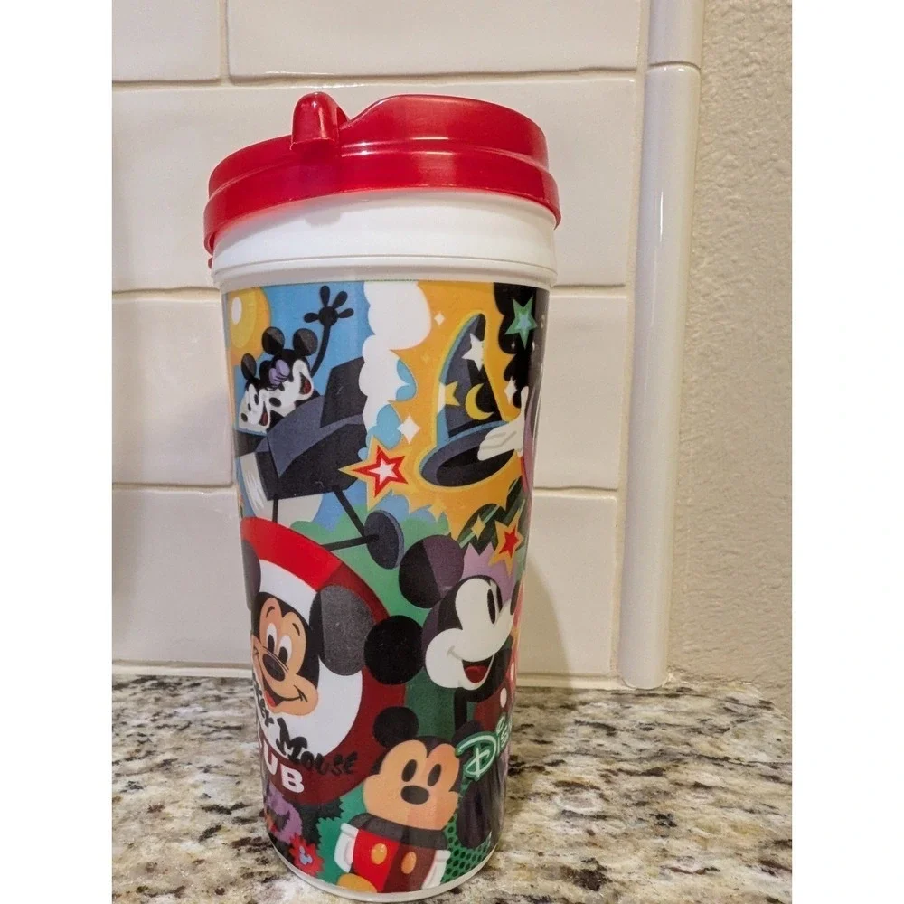 Disney Parks Mickey Mouse Club Whirley Drink Works Red 16oz Tumbler with Handle